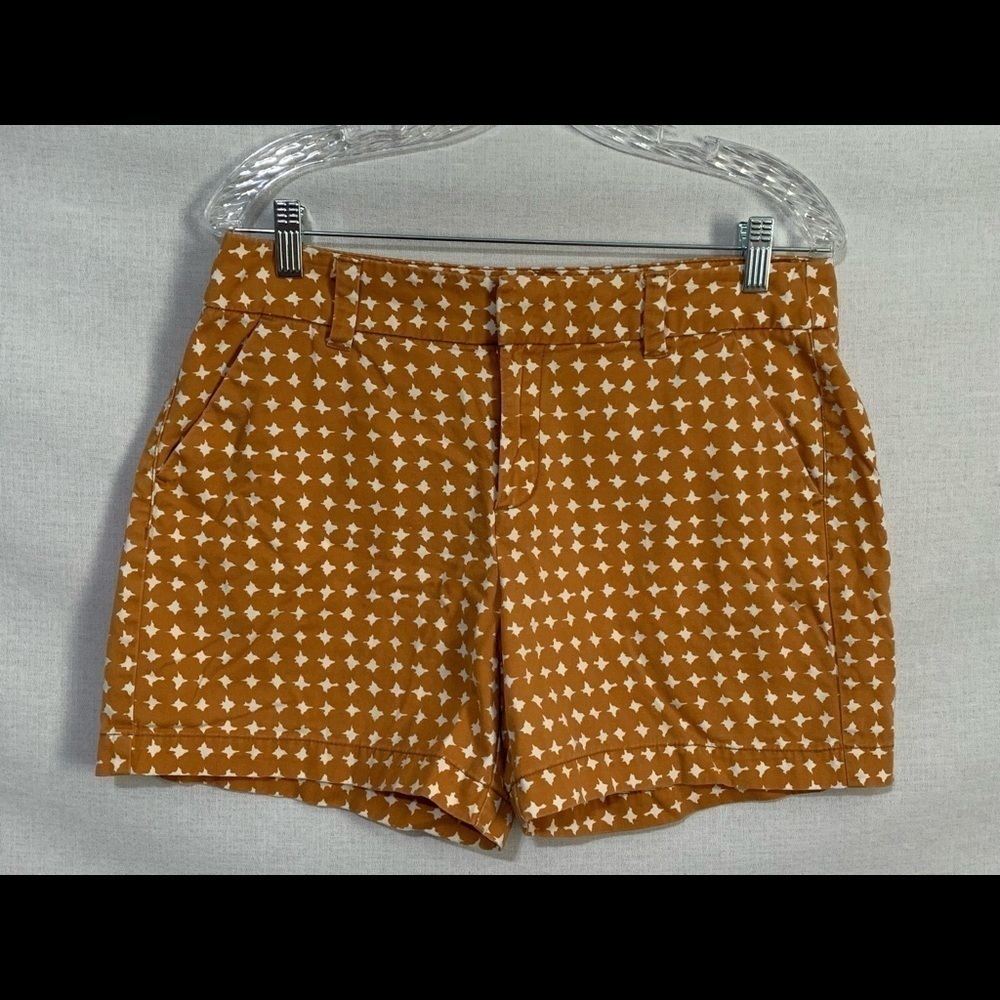 Merona Size 8 Rust White Chino Women's Shorts